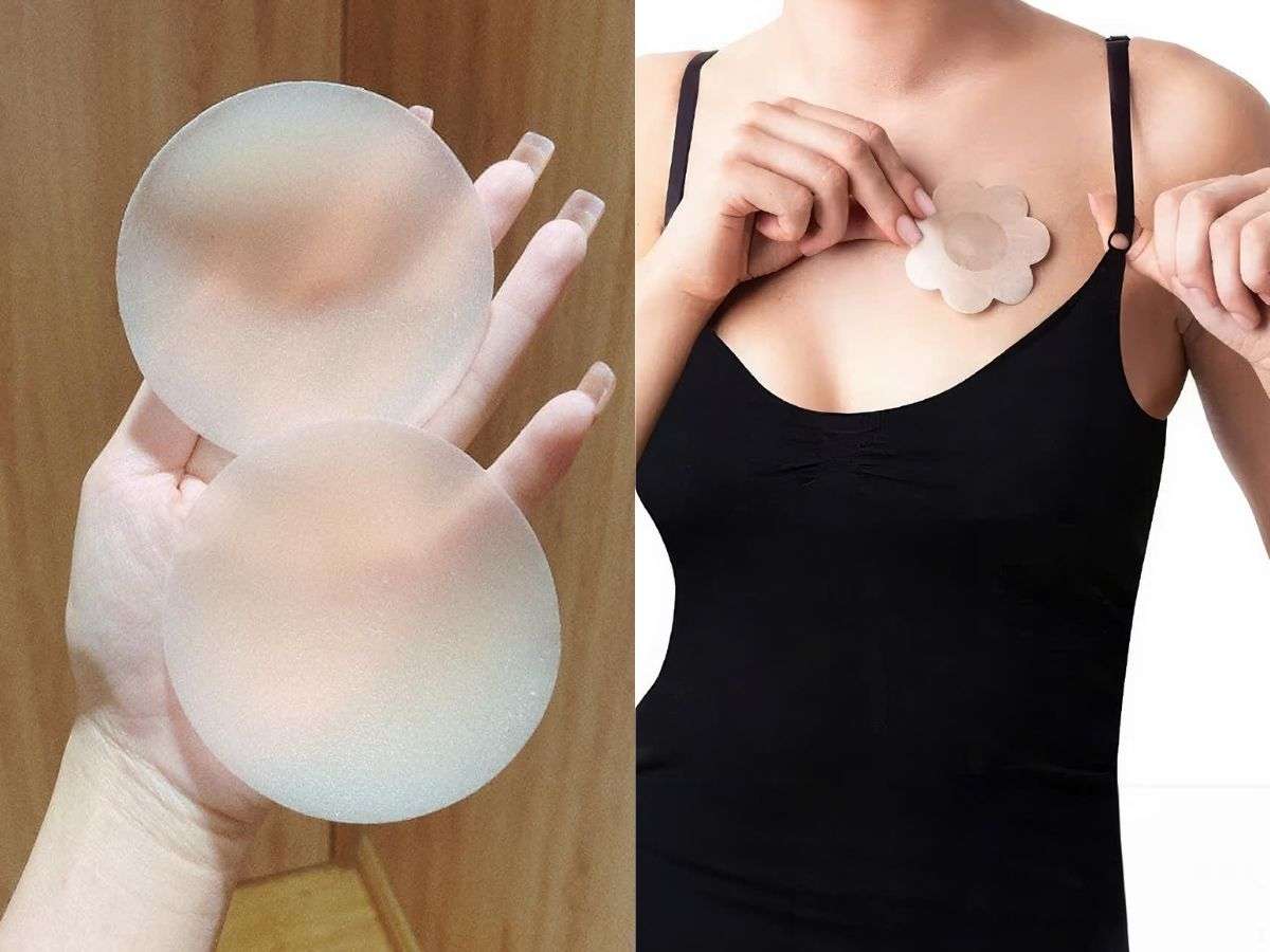 Miếng dán ngực là lựa chọn nhẹ nhàng, phù hợp với các loại áo yếm mỏng hoặc khoét sâu