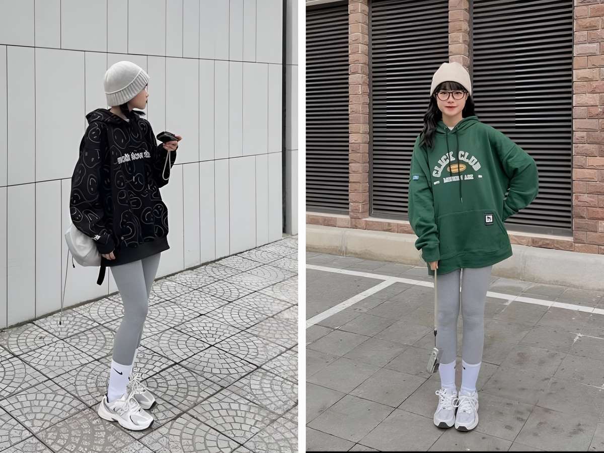 Sneaker và quần legging là bộ đôi không thể thiếu trong tủ đồ của những cô nàng yêu thích sự năng động