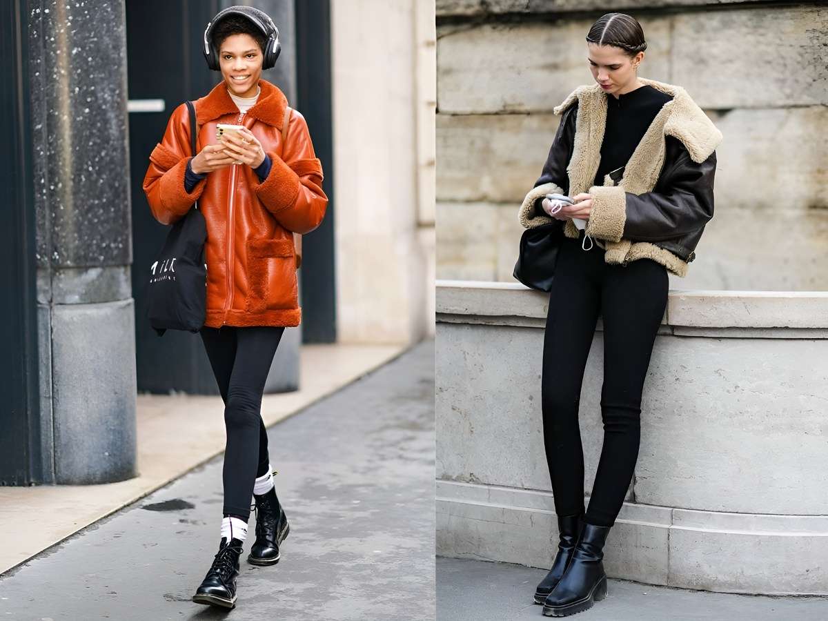 Khi thời tiết se lạnh, boots chính là câu trả lời hoàn hảo cho câu hỏi mặc quần legging đi giày gì