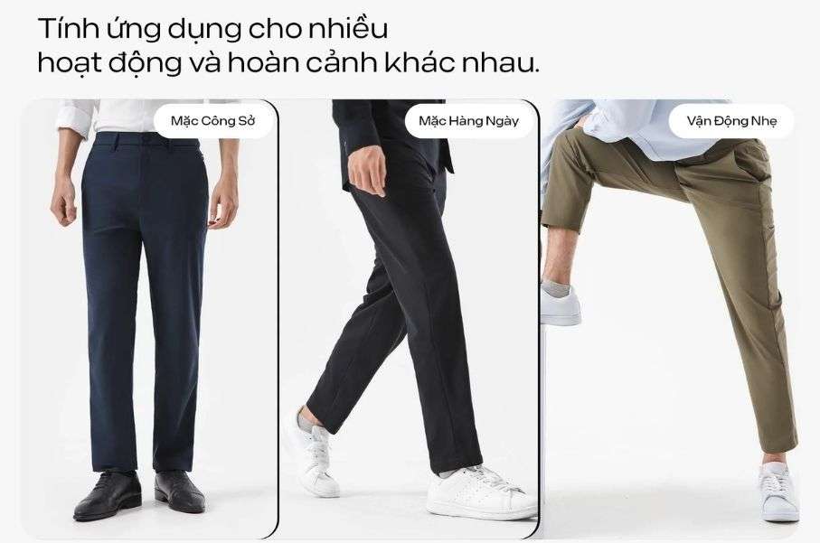 Quần nam đa năng: công sở, dạo phố, vận động nhẹ