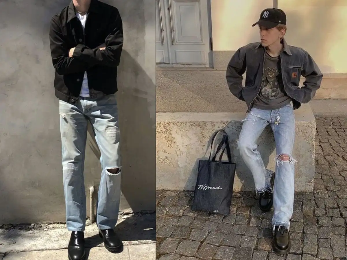 Nếu bạn muốn theo đuổi phong cách “rock chic” hoặc “streetwear”, combo này là lựa chọn không thể bỏ qua