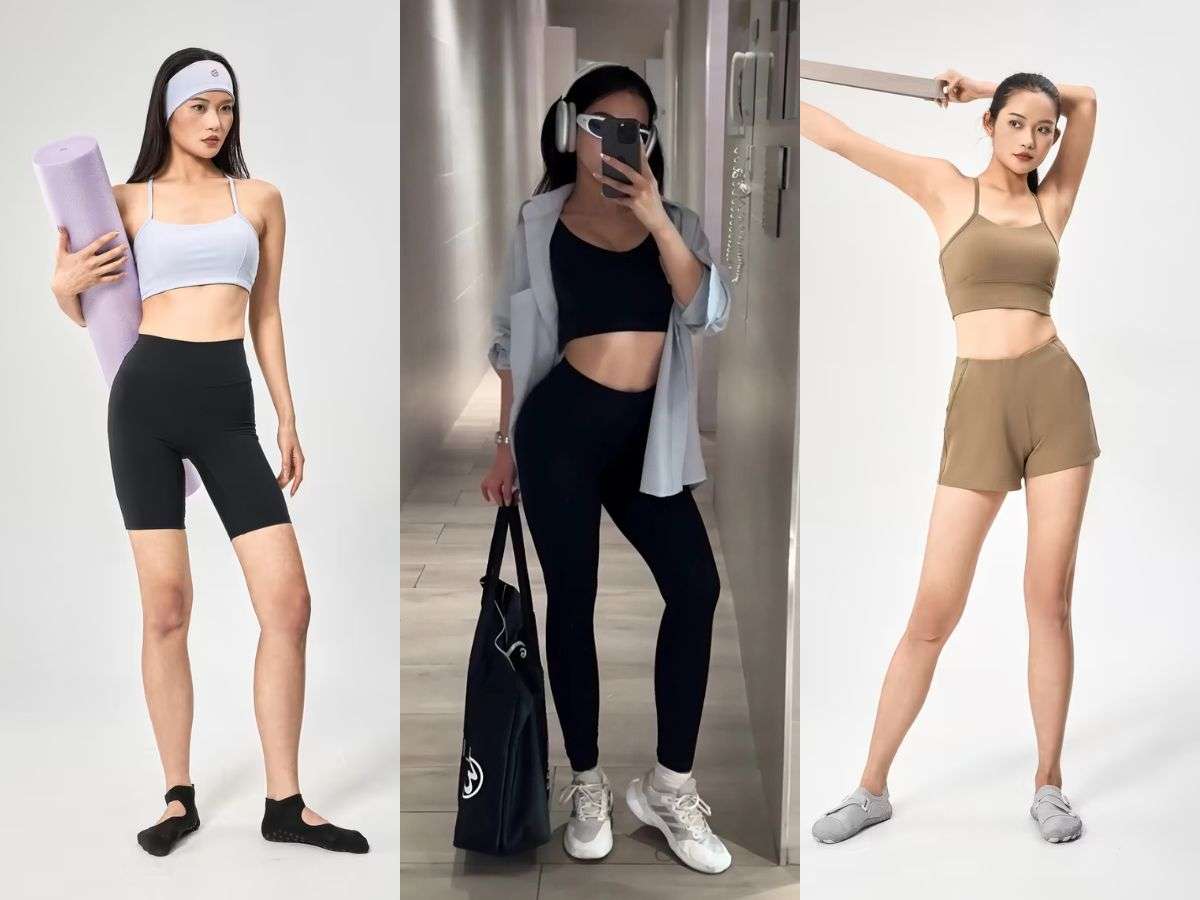 Gợi ý phối áo Bra tập Yoga Coolmate với short, legging và áo khoác nhẹ cho vẻ ngoài năng động.