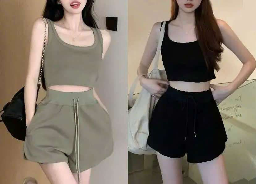 Phối đồ đi chơi mùa hè Áo thun ba lỗ và quần short thể thao