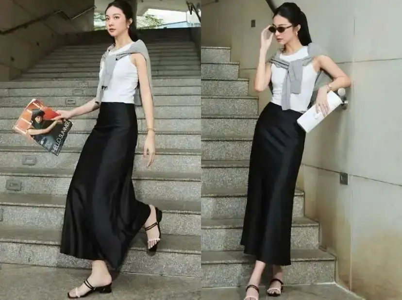 Phối đồ đi chơi mùa hè Váy midi và sandal cao gót