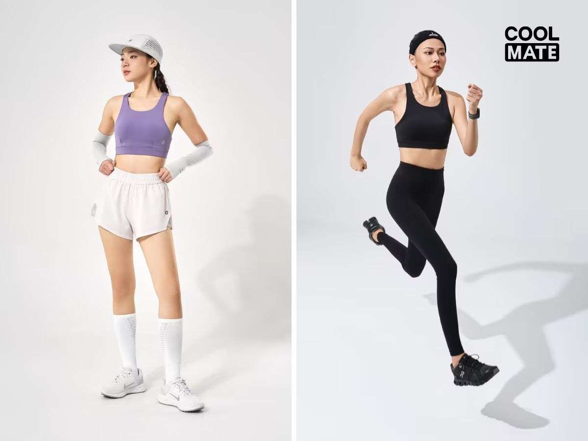 Phối áo bra thể thao với quần short hoặc legging để  luôn thoải mái