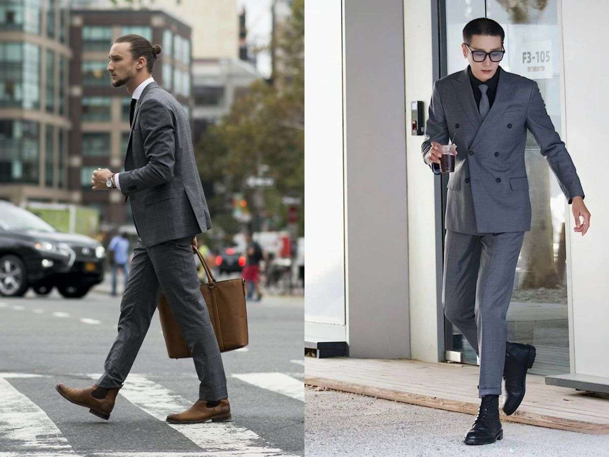 Phối Chelsea boots với suit là cách mặc phá cách