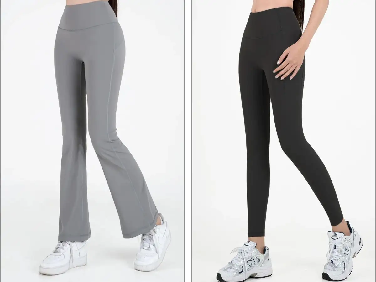 Kiểu quần Legging ống loe nhẹ và Legging cạp cao