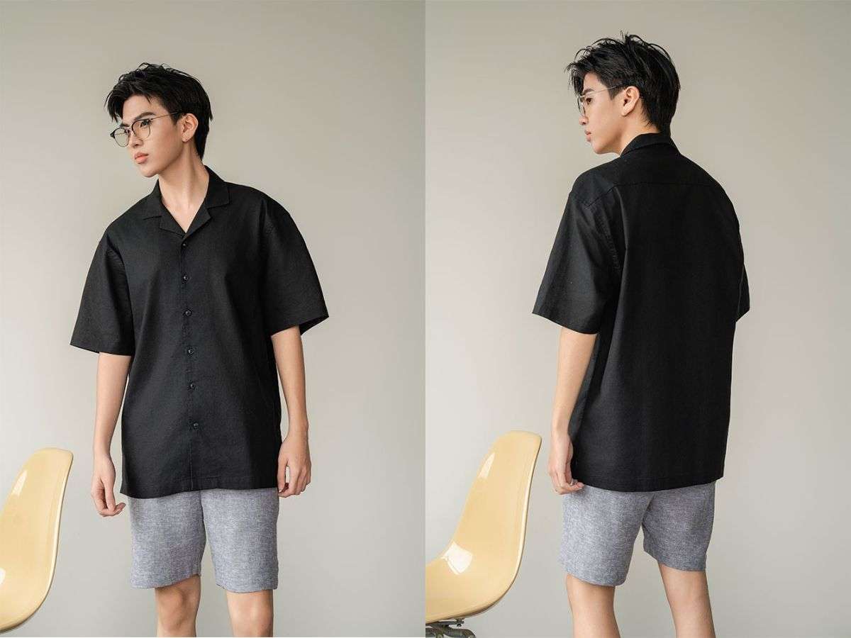Bạn hoàn toàn có thể mặc sơ mi với short một cách phóng khoáng