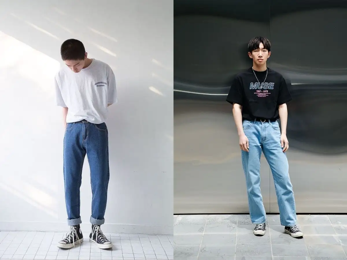 Lưu ý tỉ lệ cơ thể khi phối quần jean và giày Converse
