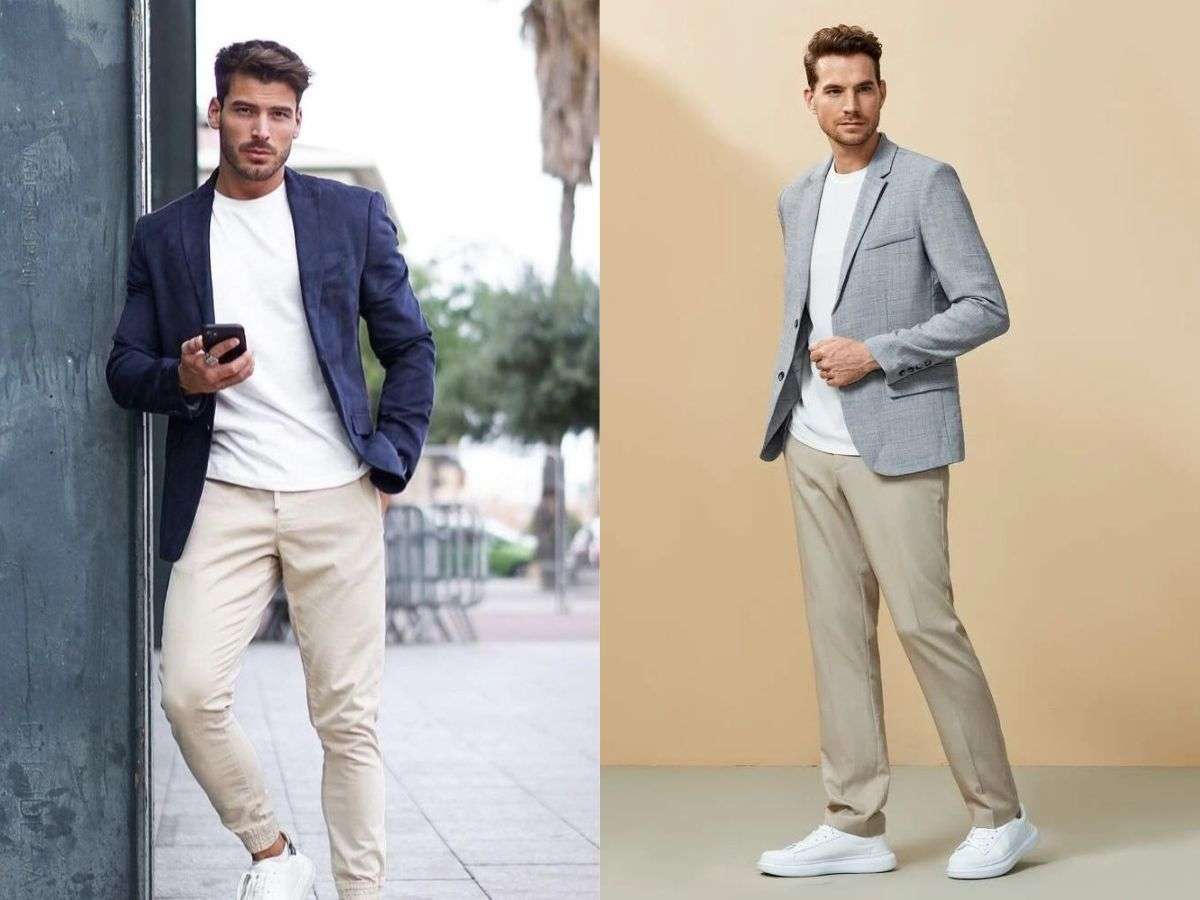 Phong cách Smart Casual lịch lãm và thoải mái với áo thun trắng và blazer