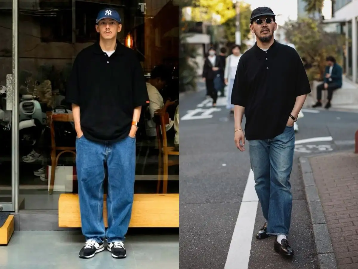 Phối quần jeans và áo polo thoải mái