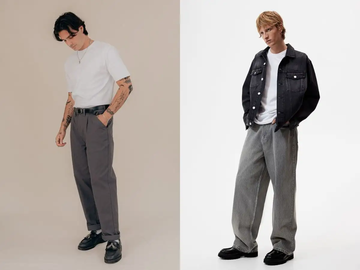 Quần jeans xám dễ dàng phối đồ cùng các outfit khác nhau