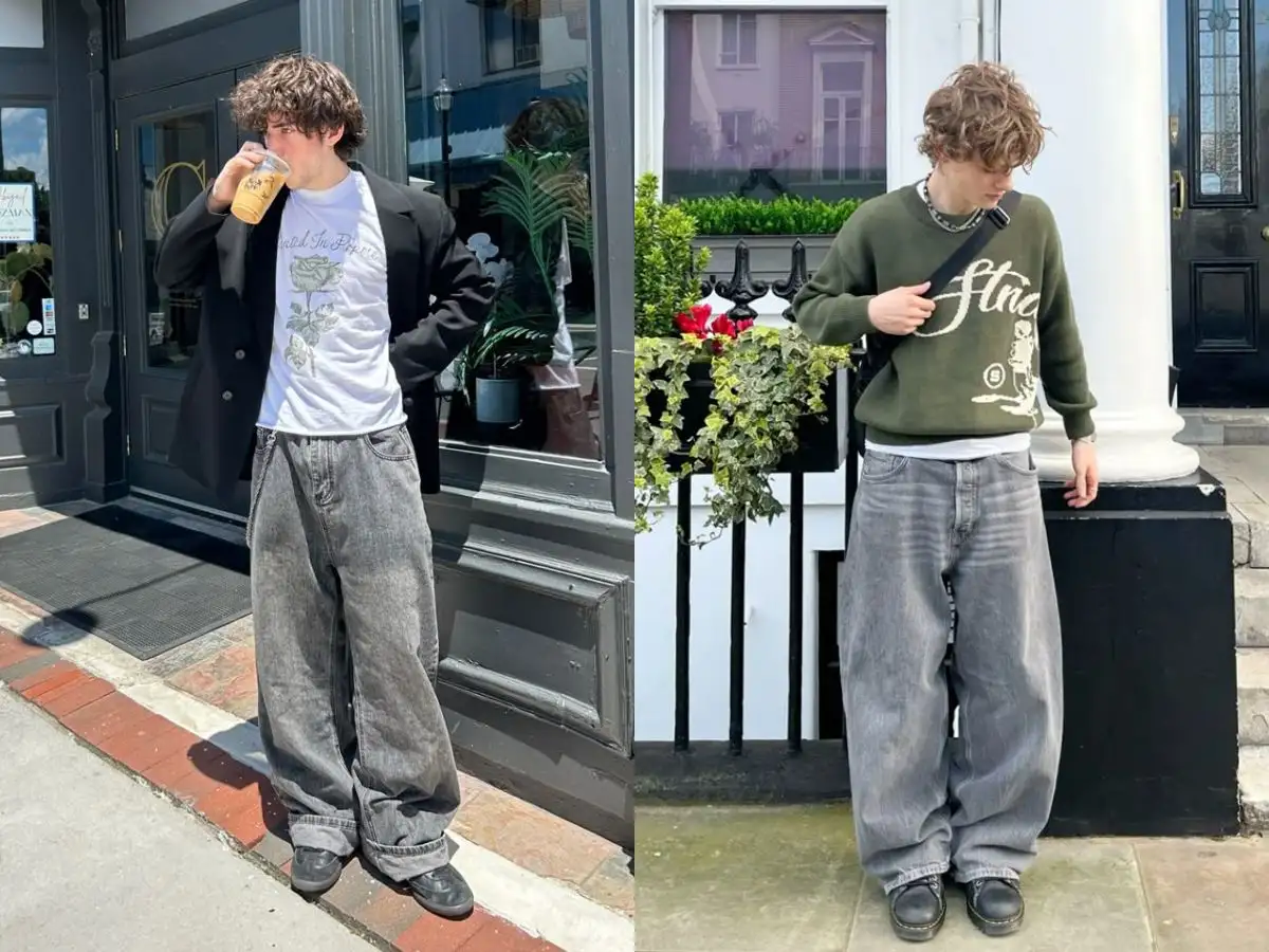 Phối quần jeans xám cùng các dạng áo khoác khác nhau