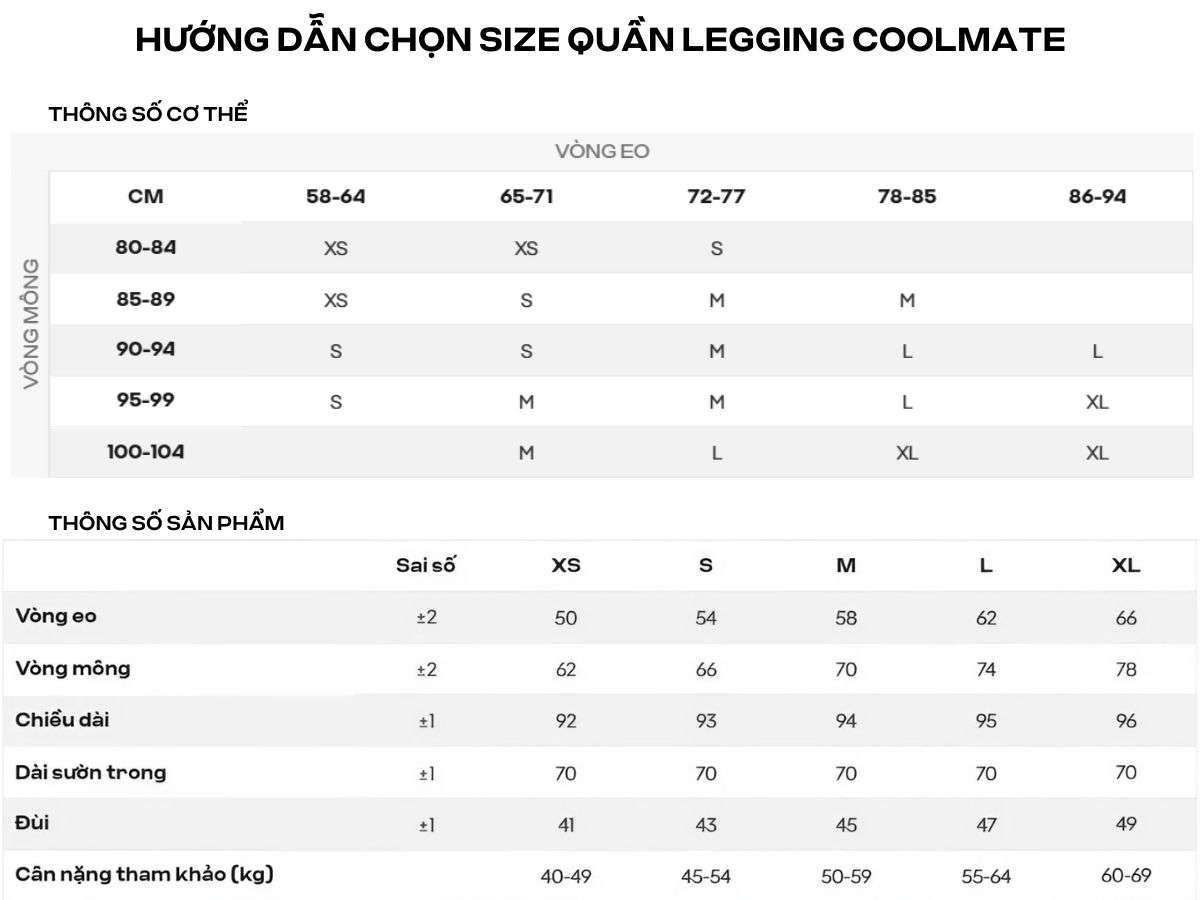 Chọn đúng size và giặt đúng cách sẽ giúp bạn tận hưởng trọn vẹn chất lượng quần legging Coolmate