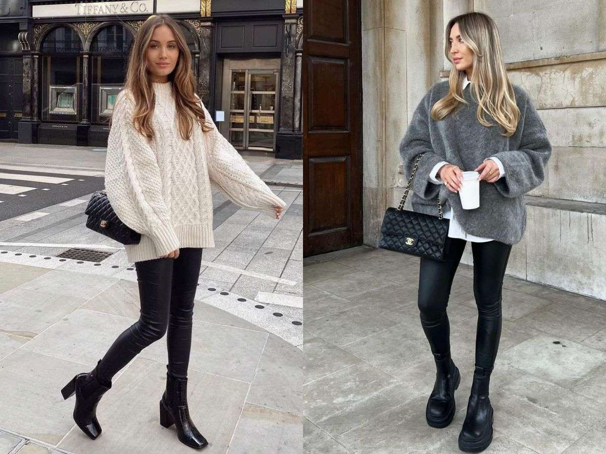 Cách phối này vừa giữ được sự thoải mái của legging, vừa tạo ra vẻ ngoài kín đáo, mềm mại