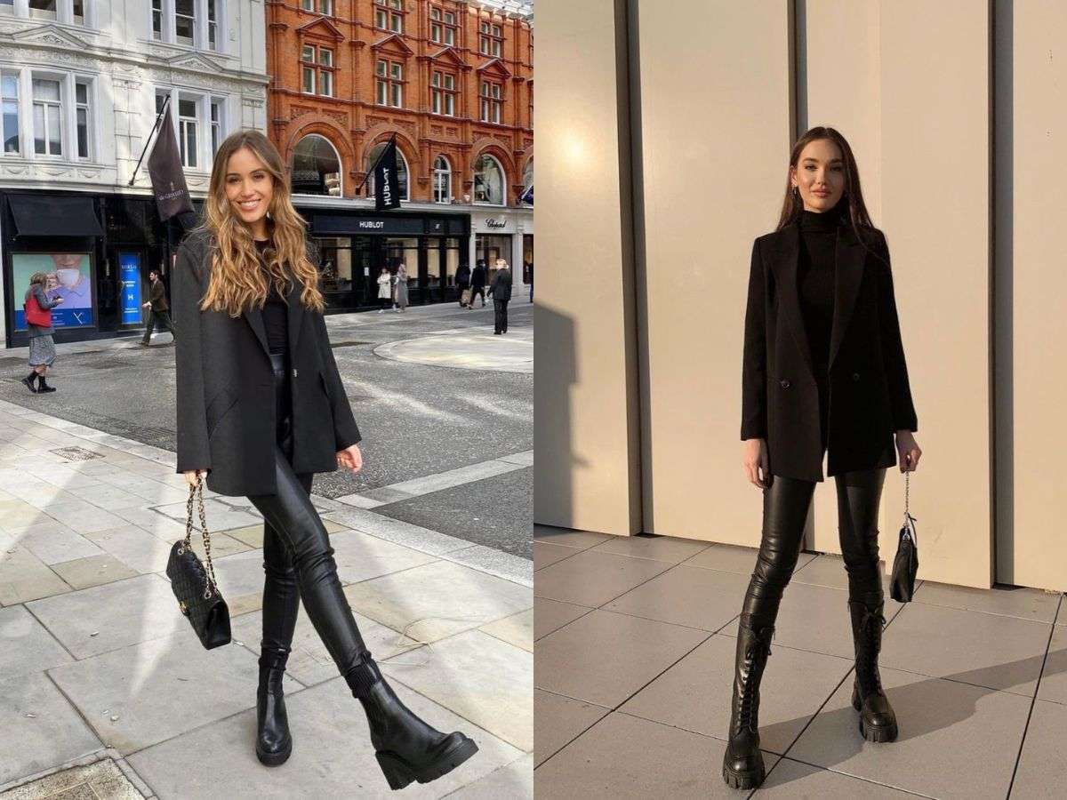 Legging da (hoặc giả da) là item hoàn hảo cho những buổi tiệc tùng