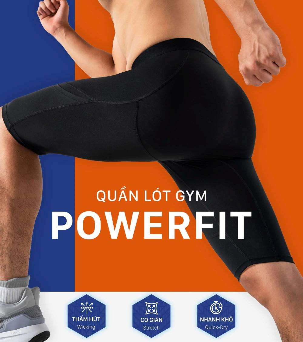 Quần Lót Gym Powerfit giúp nâng đỡ cho từng bài tập