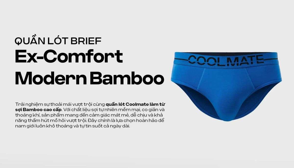 Quần lót Nam Brief Ex-Comfort Modern Bamboo