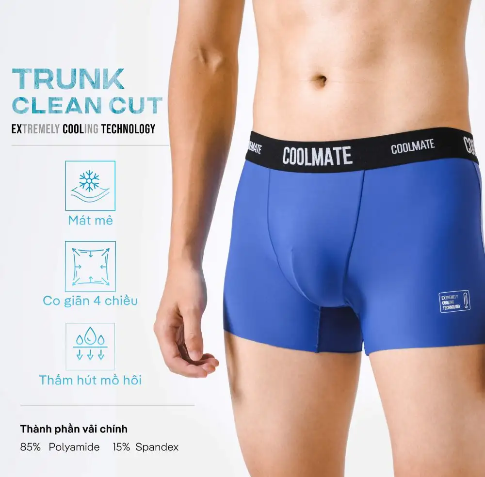 uần Lót Nam Trunk Clean Cut - Mát Lạnh & Thoáng Khí Tối Ưu
