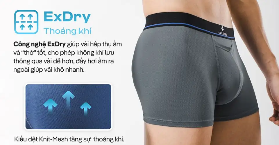 Quần lót nam Trunk CoolPouch II, thoáng khí, kháng khuẩn, co giãn tốt