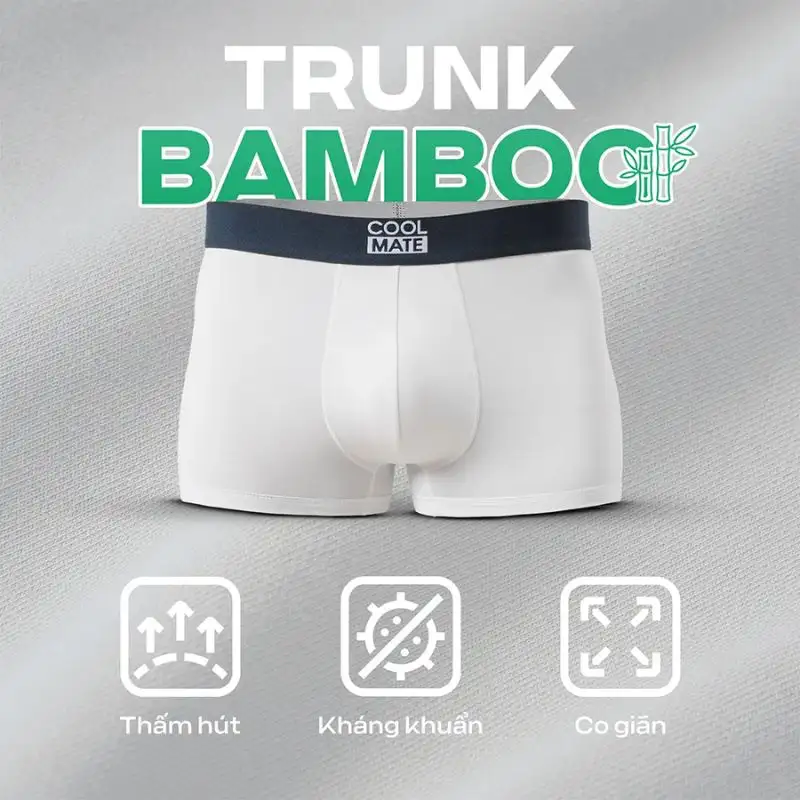 Quần Lót Nam Trunk Bamboo Kháng Khuẩn
