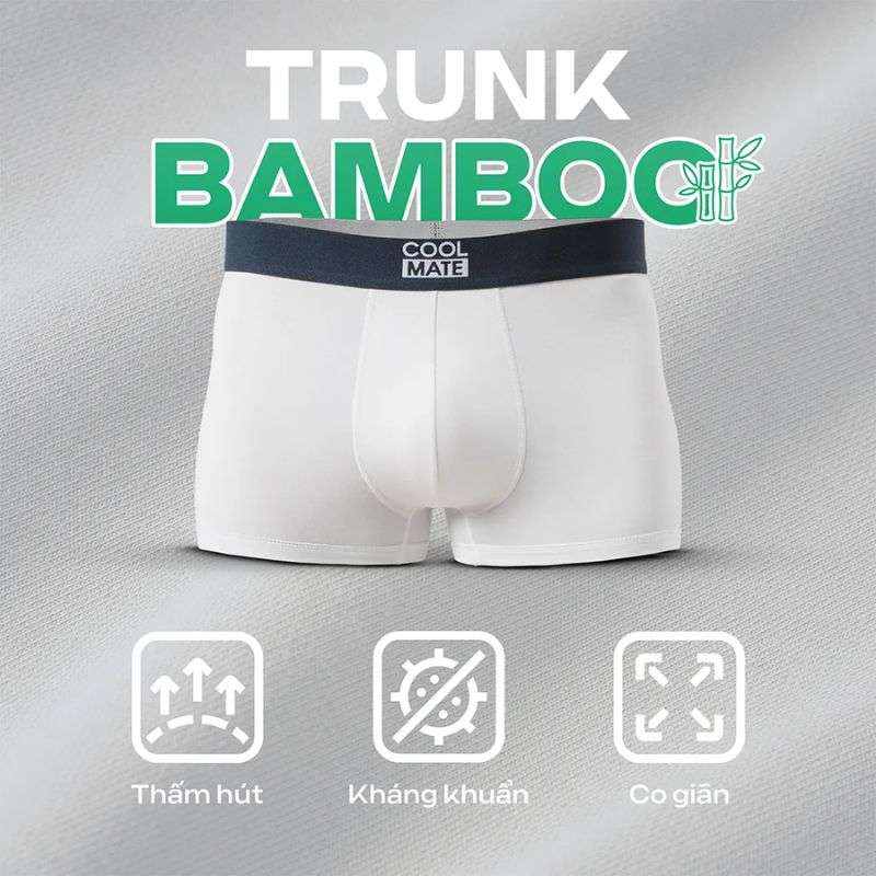 Quần Lót Nam Trunk Bamboo Kháng Khuẩn