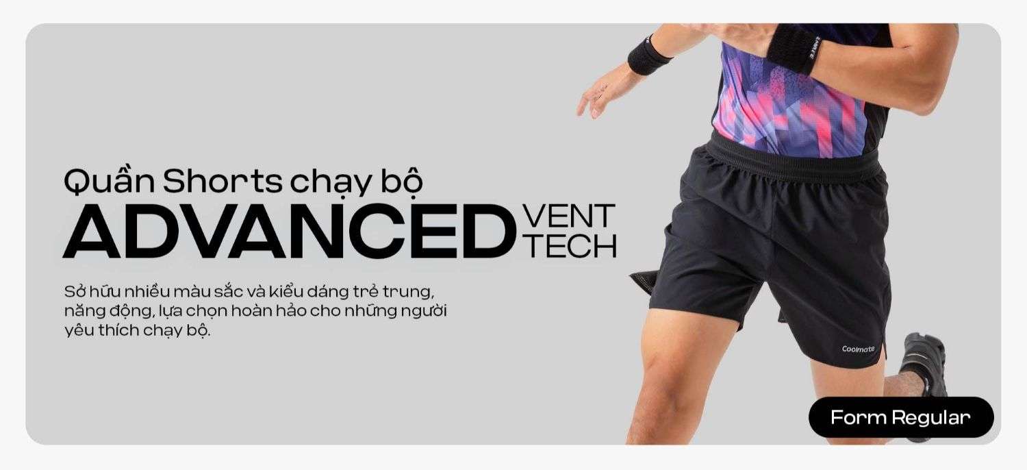 Quần Shorts Chạy Bộ Advanced Vent Tech