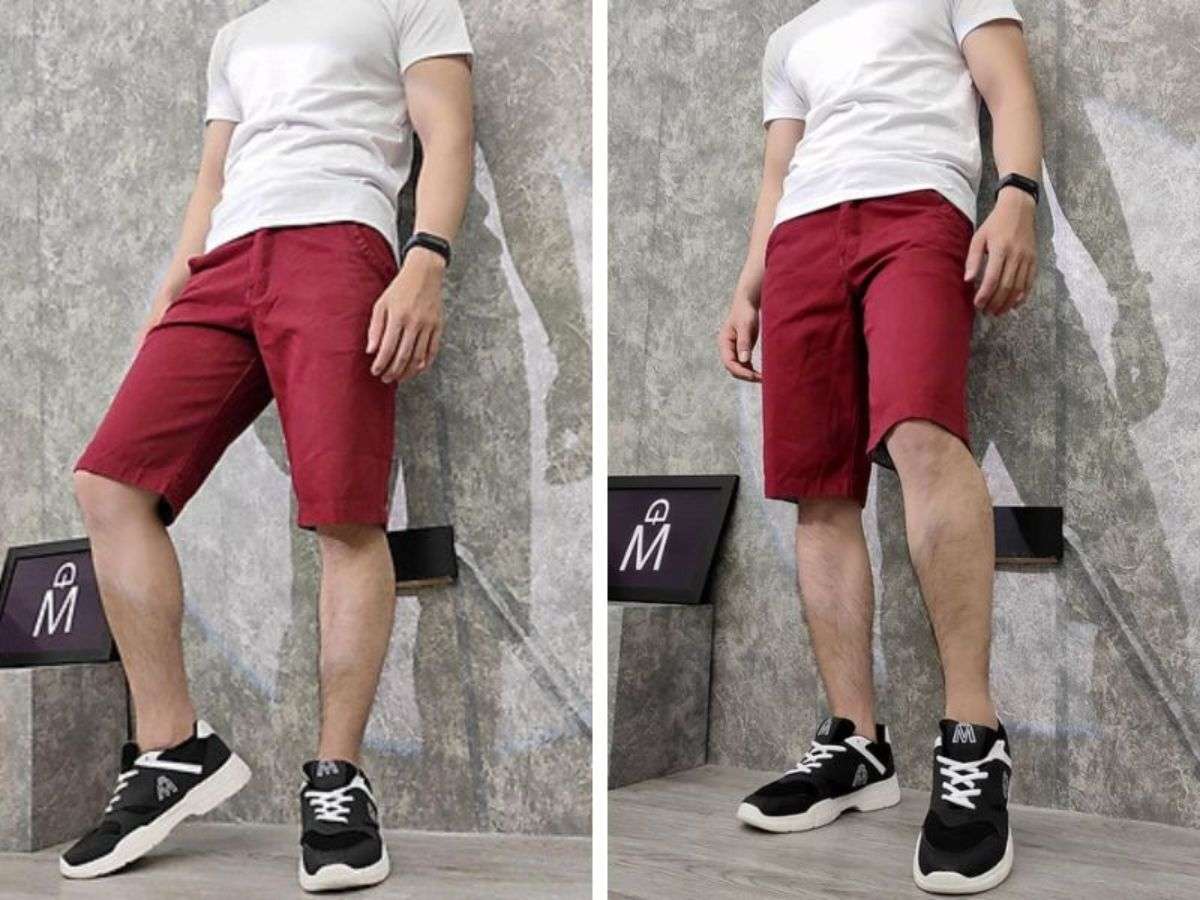 Quần Short Đỏ + Áo Màu Xám: Thanh Lịch, Hiện Đại Không Lỗi Thời