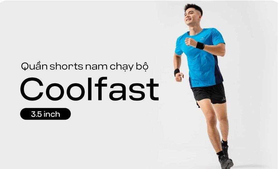 Quần chạy bộ 3.5 inch CoolFast, siêu nhẹ, không ma sát