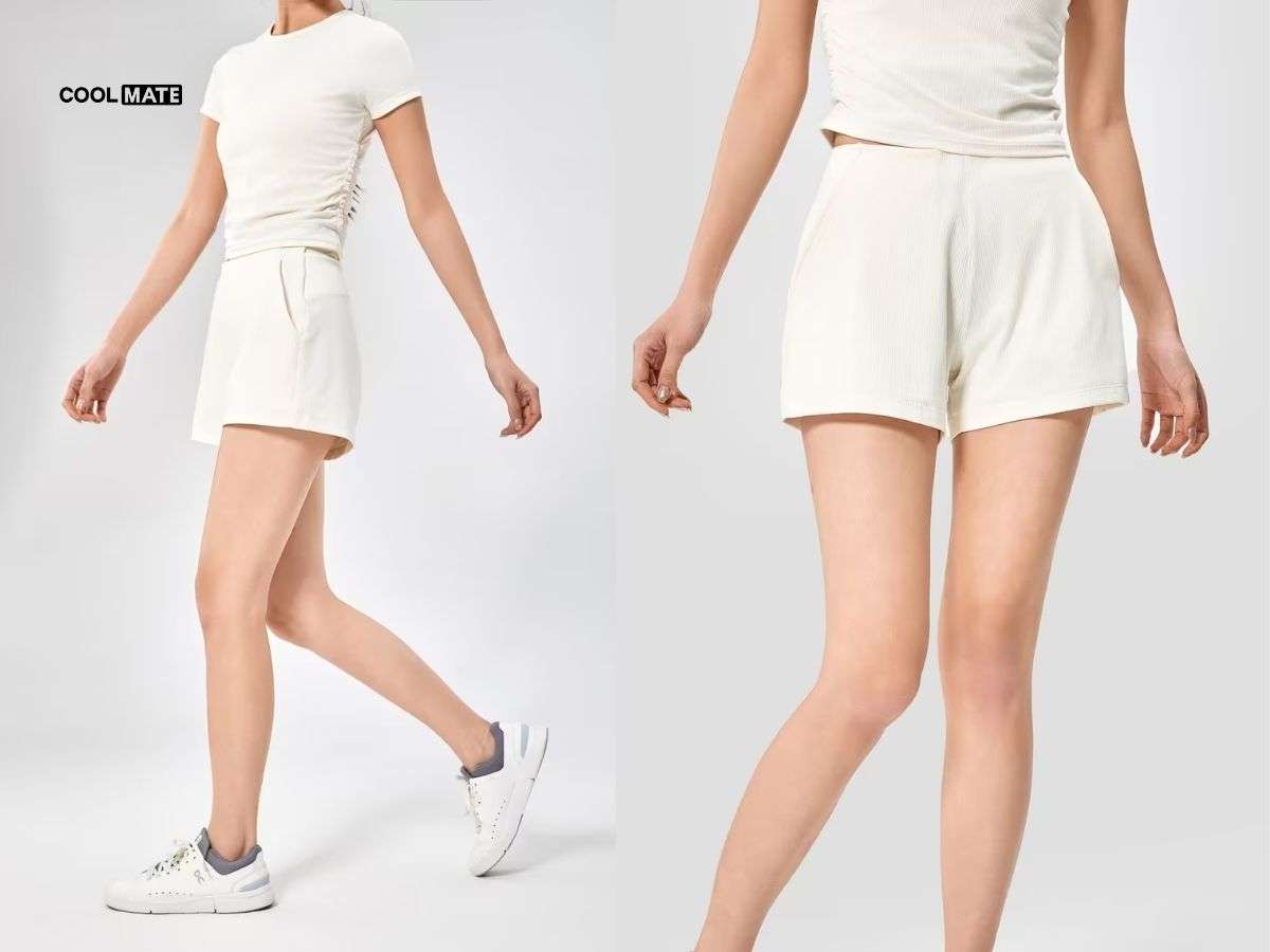 Quần Shorts thể thao nữ Ribbed