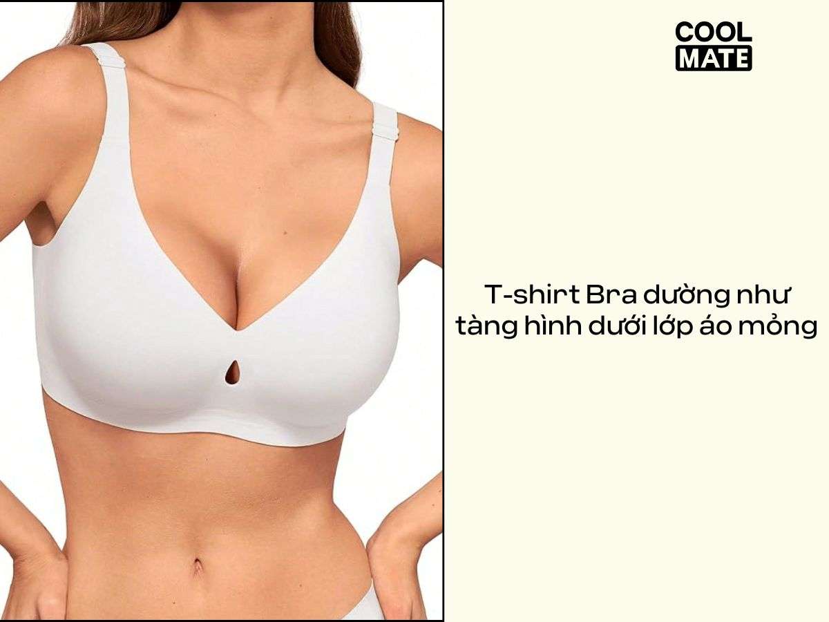 T-shirt Bra dường như tàng hình dưới lớp áo mỏng