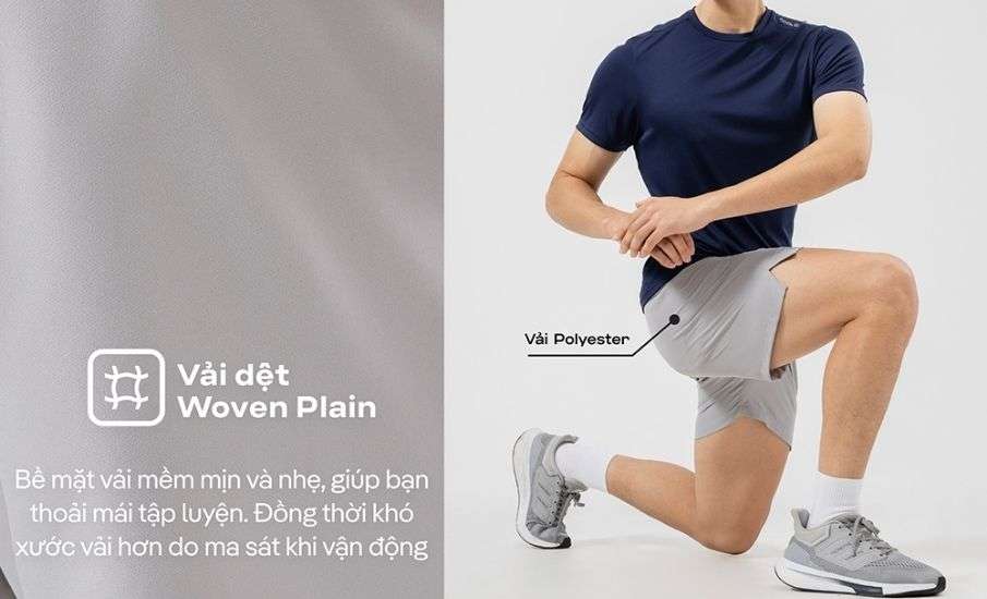 Quần short 5 inch, linh hoạt cho chạy, nhảy, và squat