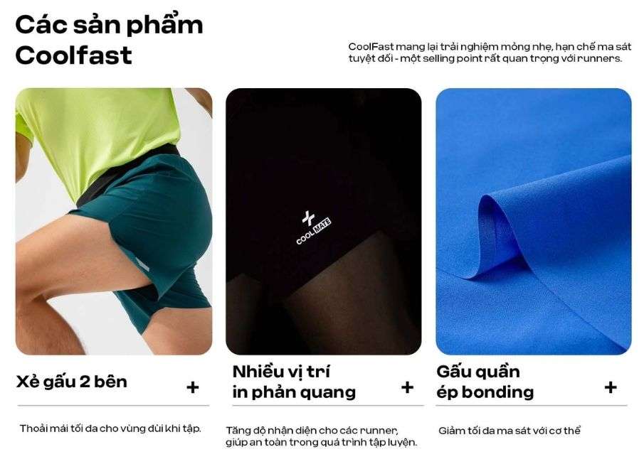 Quần shorts 5 inch, xẻ gấu, ép bonding, chi tiết phản quang an toàn"
