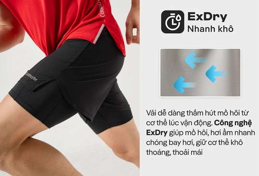 Quần chạy bộ lưng thun lưới, dây rút, túi khóa sau lưng
