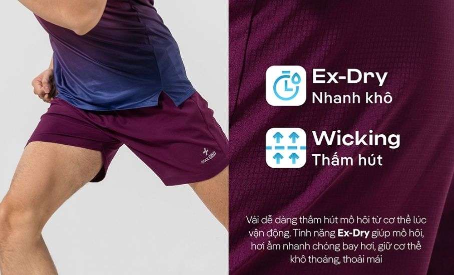 Quần chạy bộ 5 inch, tối ưu sải chân khi vận động