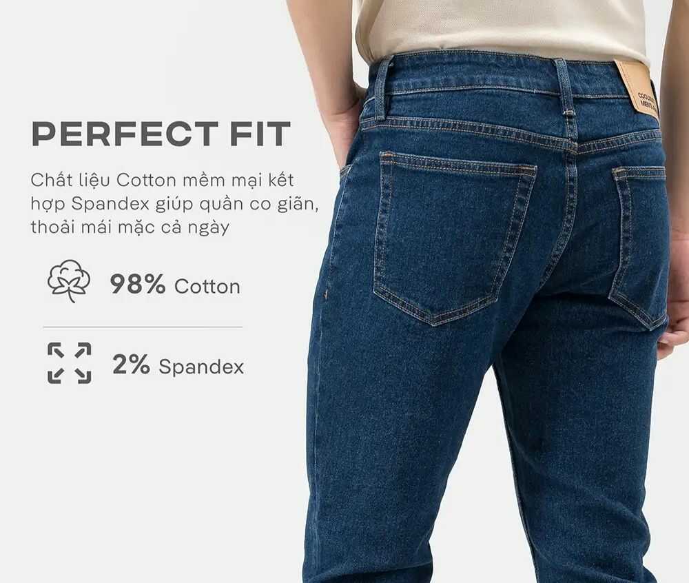 Quần Slim fit ôm vừa vặn, tôn dáng mà vẫn thoải mái