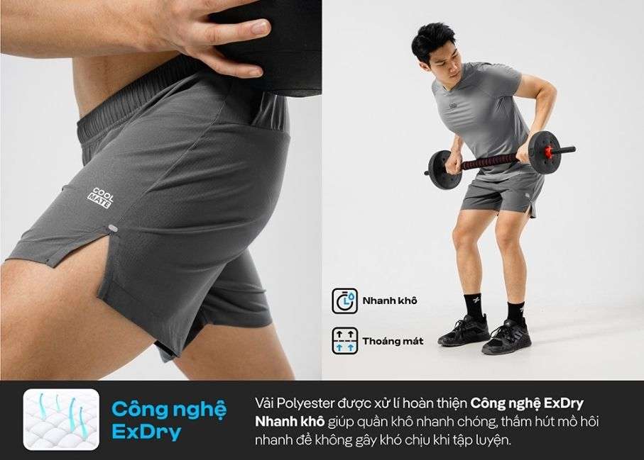 Quần gym 5 inch, dáng gọn, linh hoạt cho mọi bài tập