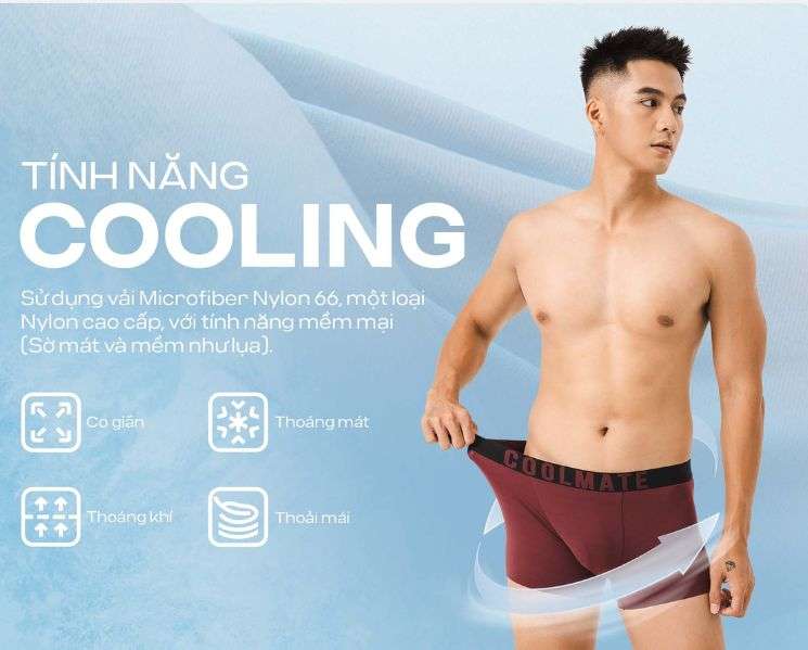 Quần Lót Trunk Ice Cooling Premium, thoải mái cho mọi hoạt động