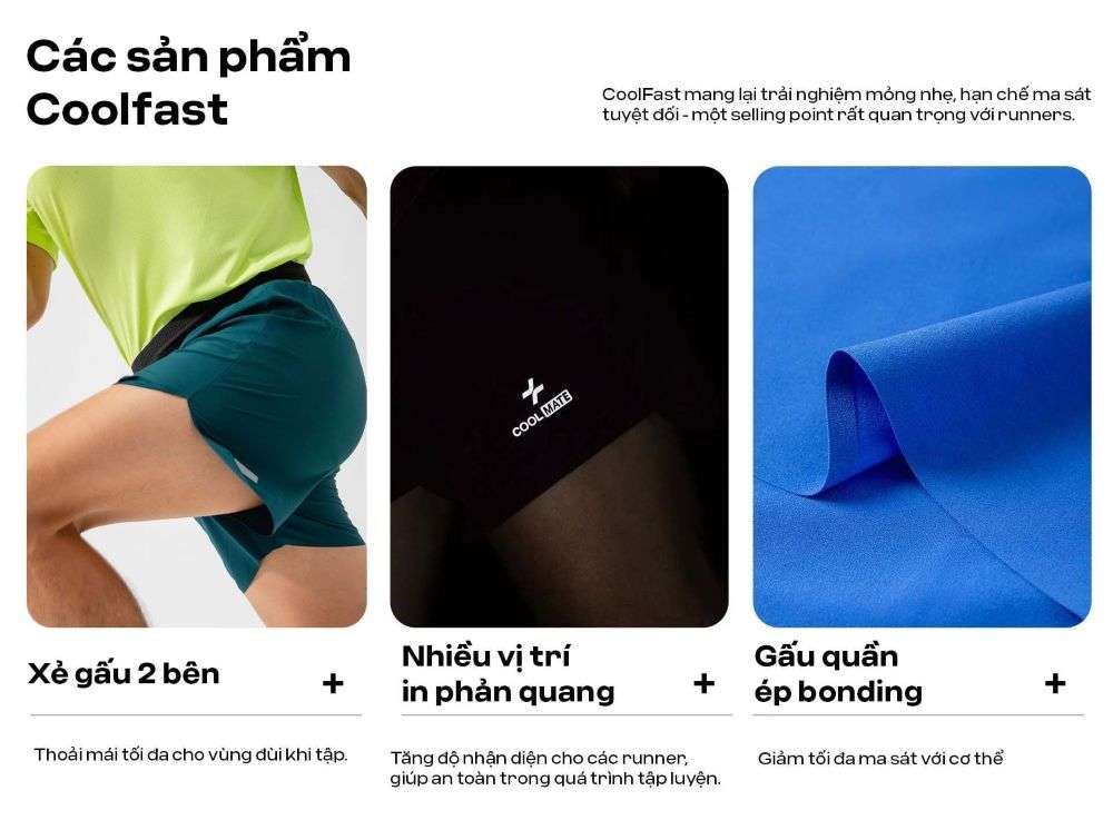 Tính năng của Quần shorts nam chạy bộ CoolFast 5 inch