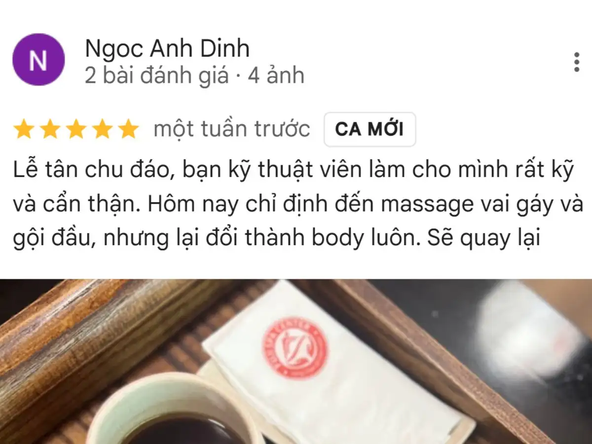 Đánh giá của khách hàng khi trải nghiệm dịch vụ tại Fuji Spa Center