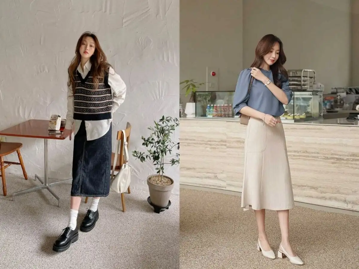 Phong cách thời trang nữ Hàn Quốc đơn giản