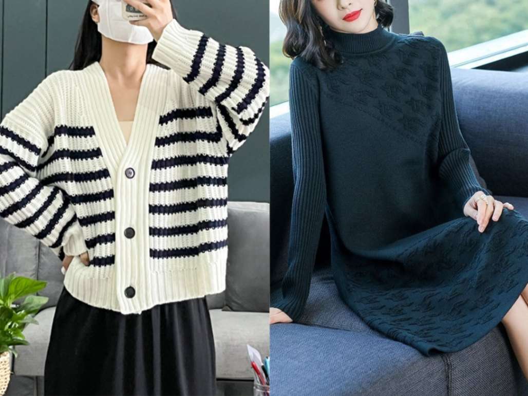 quần áo làm từ vải len dệt kim