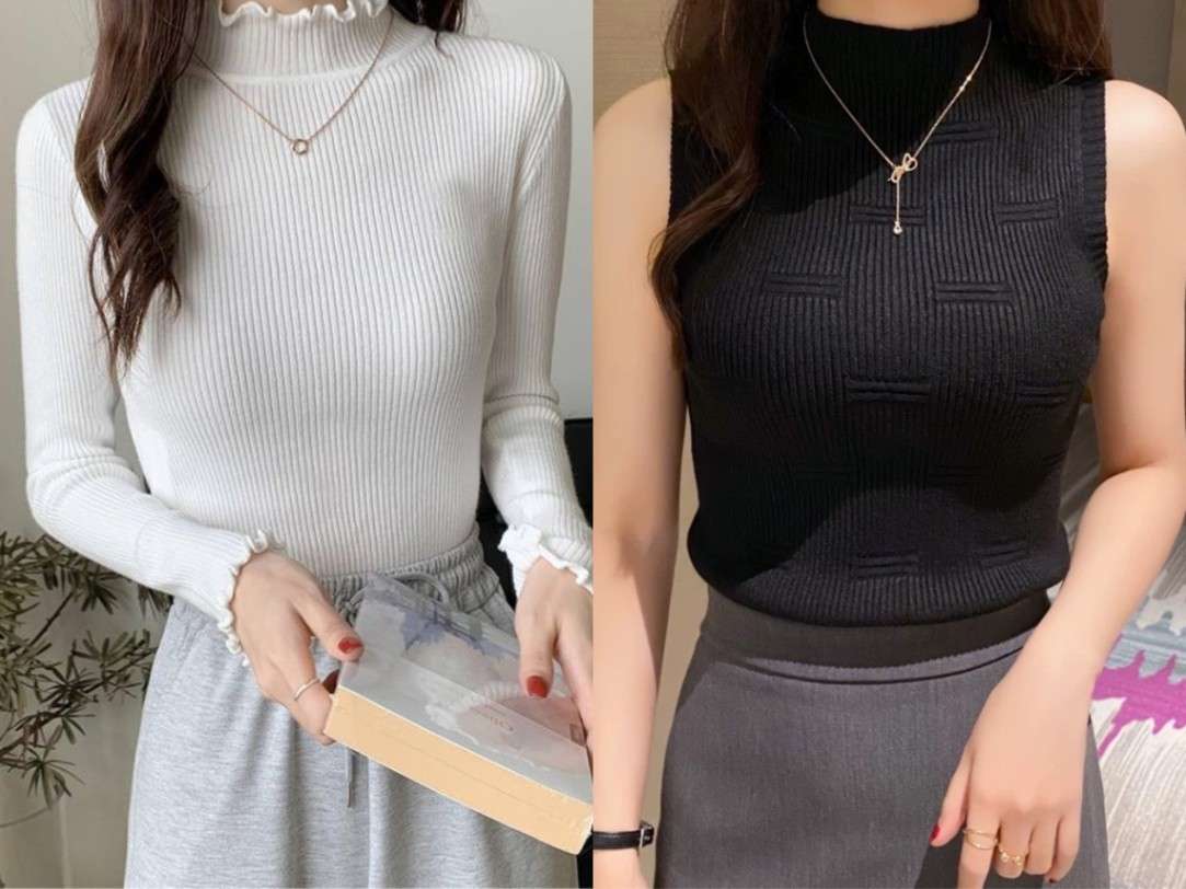trang phục cho phái nữ bằng vải len tăm