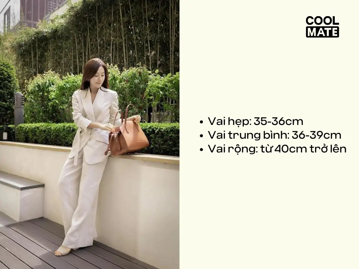 Vai nữ bao nhiêu là rộng?