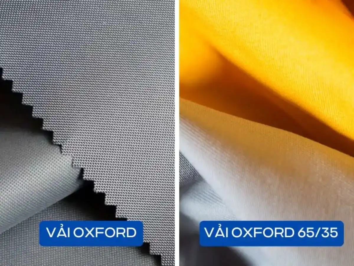 Vải Oxford 65/35 có khả năng chống thấm nước và độ bền tốt