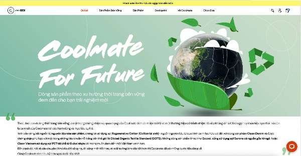 Coolmate là thương hiệu tại Việt Nam theo lựa chọn phong cách thời trang xanh