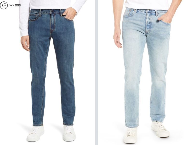 Mẫu quần jeans nam Slim Straight 