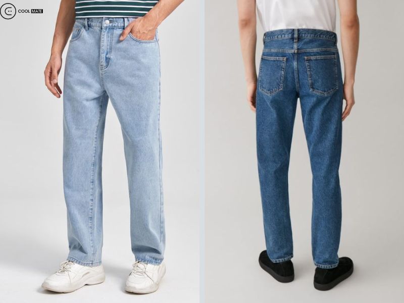 Quần jeans nam Straight leg