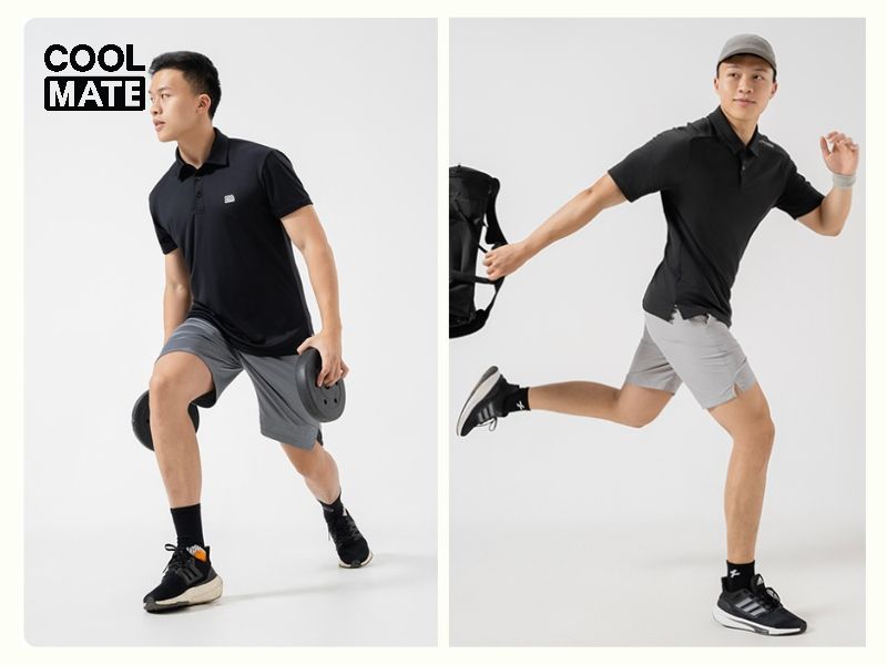 Chàng nên kết hợp thêm những mẫu giày sneaker basic hoặc giày lười khi mix quần short với áo polo nhé