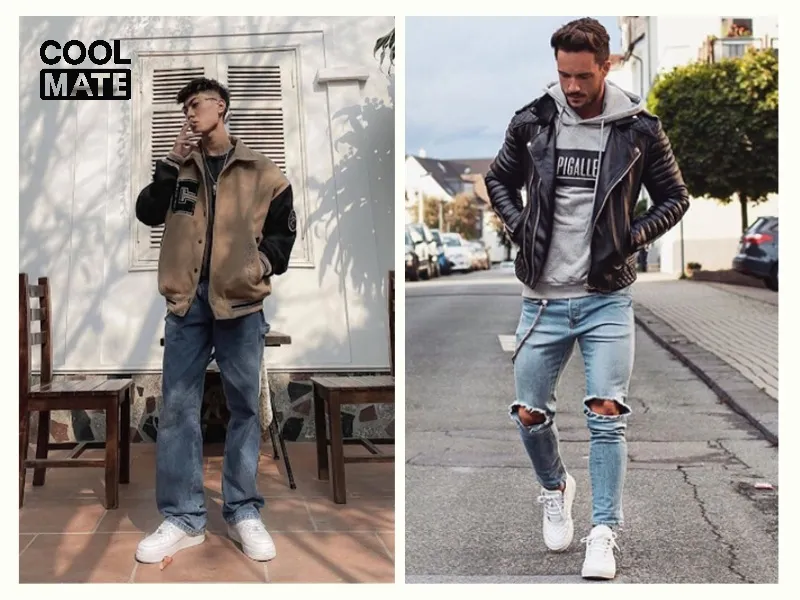 Phối đồ với quần baggy nam cùng áo jacket